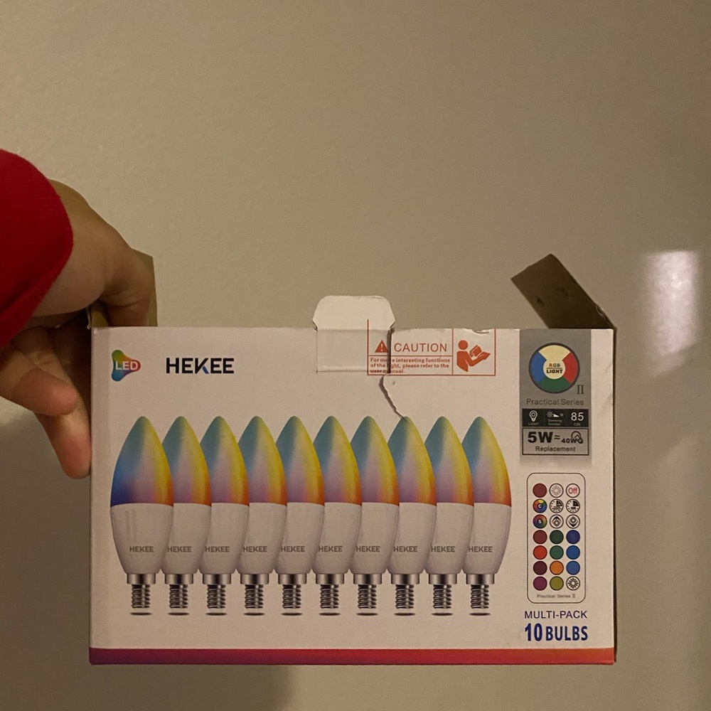 Seven led light bulbs